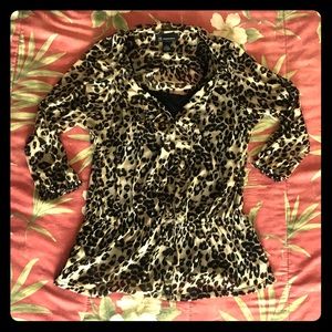 INC Animal Print Blouse